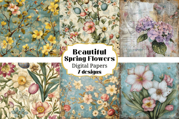 7 Beautiful Spring Flowers Backgrounds