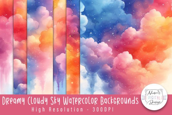 Dreamy Cloudy Sky Watercolor Backgrounds: A Designer's Guide