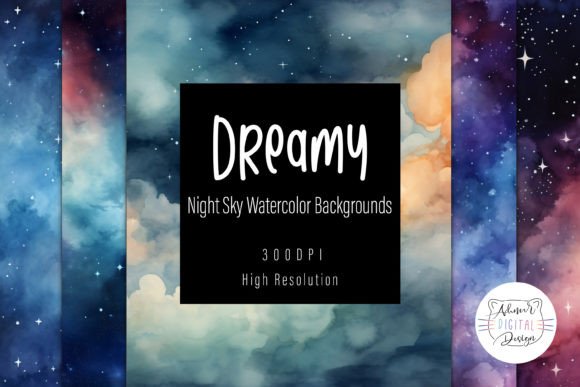 Dreamy Night Sky Watercolor Backgrounds: A Designer's Guide