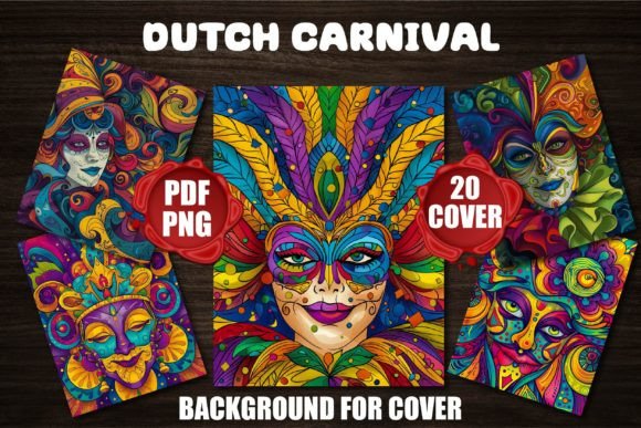 Dutch Carnival Backgrounds for Covers: A Festive Design Toolkit