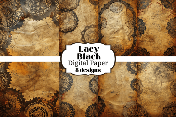 Elegant Darkness: Using Lacy Black Junk Journal Backgrounds