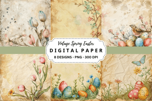 Elevate Your Spring Projects: Using Vintage Easter Backgrounds