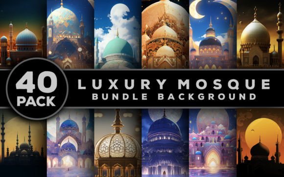 Islamic Artistry: The Mosque Design Bundle Backgrounds
