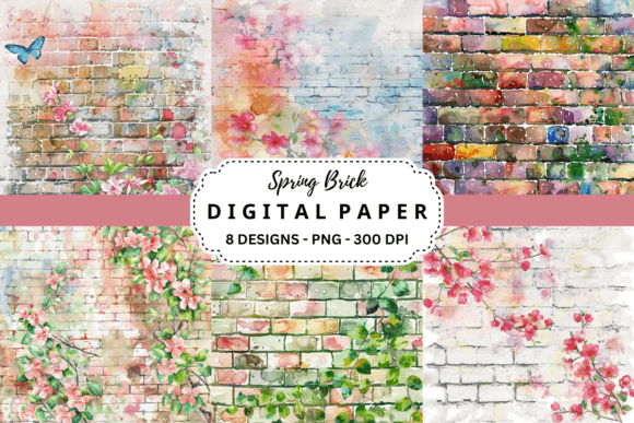 Spring Brick Backgrounds: Fresh Textures for Modern Design