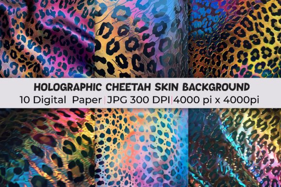 Transform Projects with Rainbow Holographic Cheetah Skin Backgrounds