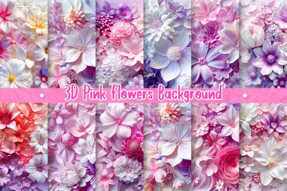 Unlock Creative Potential with 3D Pink Flower Backgrounds